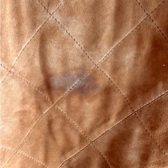 Vintage Suede Chore Jacket Camel Hair Liner Barneys NY Brown Italy Men’s Large - Picture 9 of 12